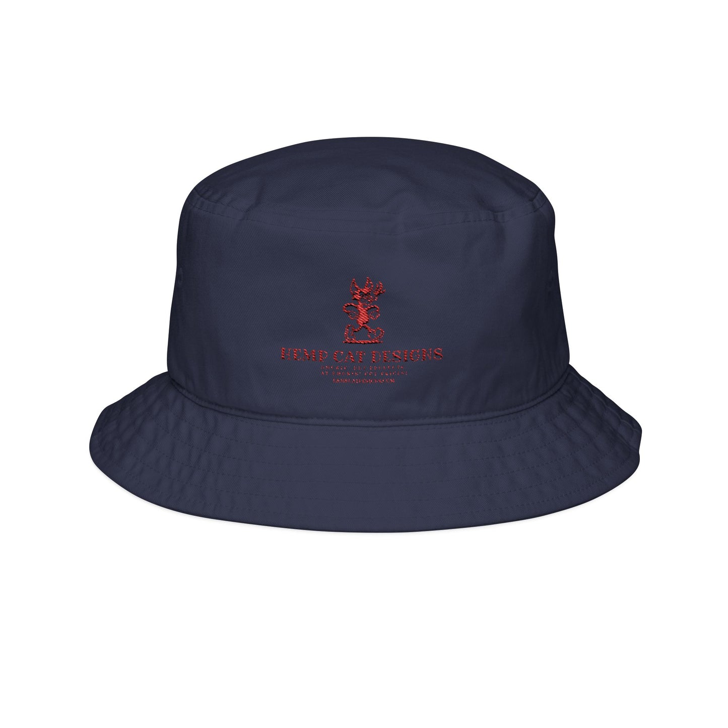 Mr. Hemp Cat Embroidered Bucket Hat