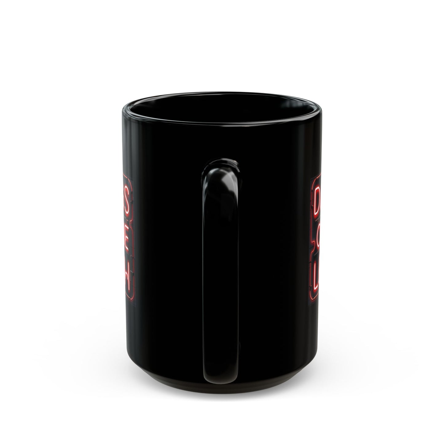 Mug: Dawgs Off The Leash Neon Black Mug — Dawg Lover Coffee Cup (11oz/15oz)