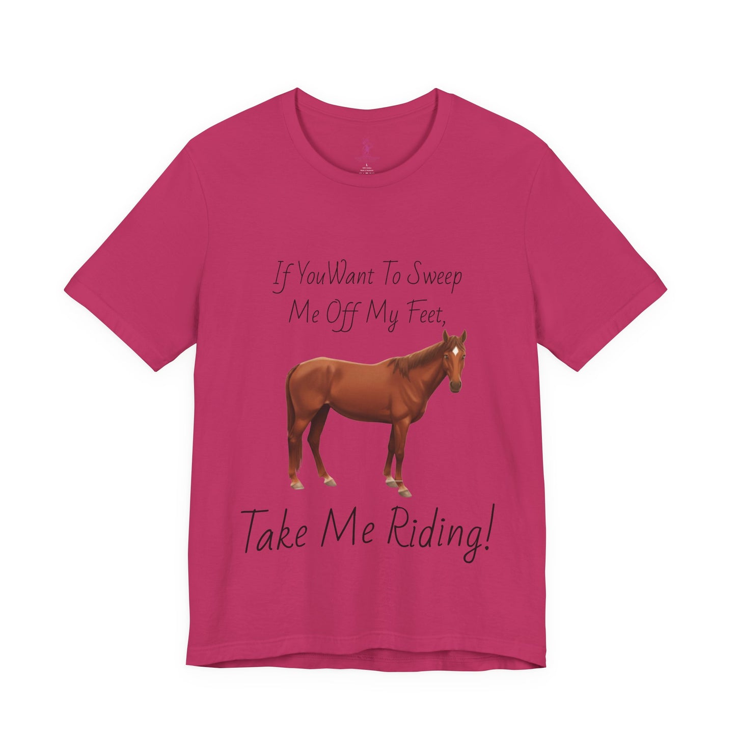 Horse Riding Humor Tee - 'Take Me Riding!' Unisex Short Sleeve Shirt