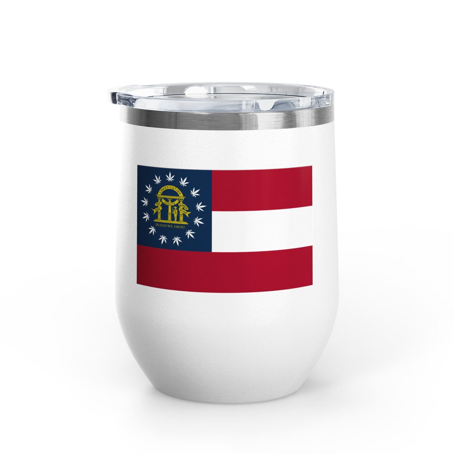 Georgia Cannabis Flag Wine Tumbler