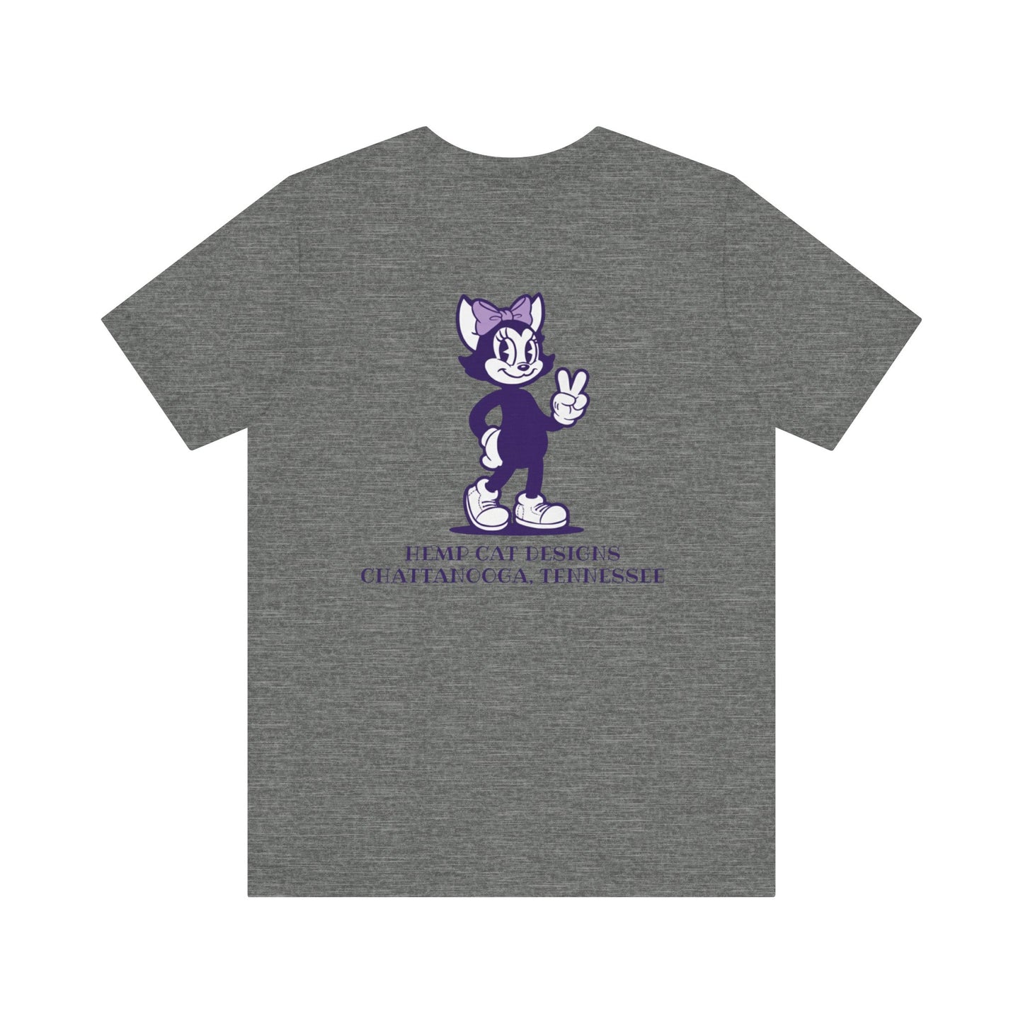 Mrs Hemp Cat Throwin A Peace Sign Tee