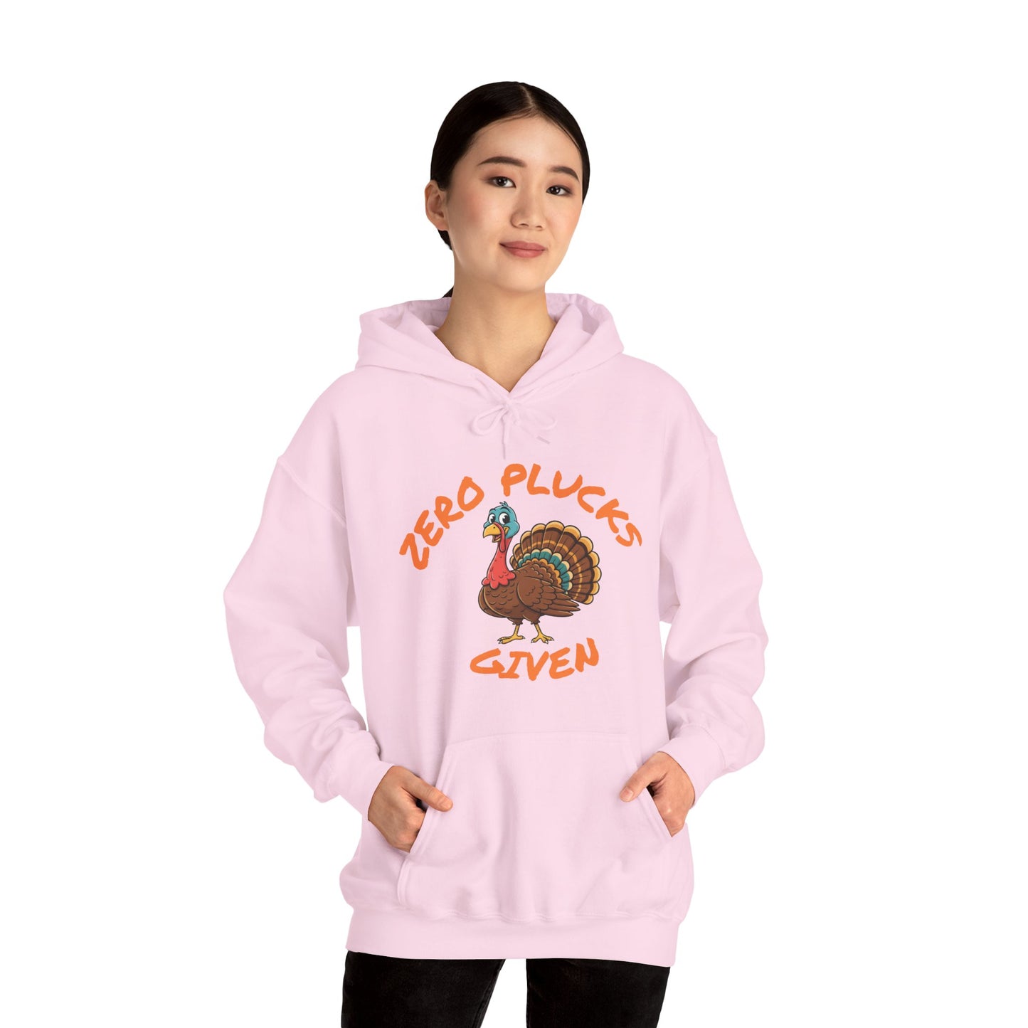 Unisex Hoodie ZERO PLUCKS GIVEN Comical Turkey Sweatshirt