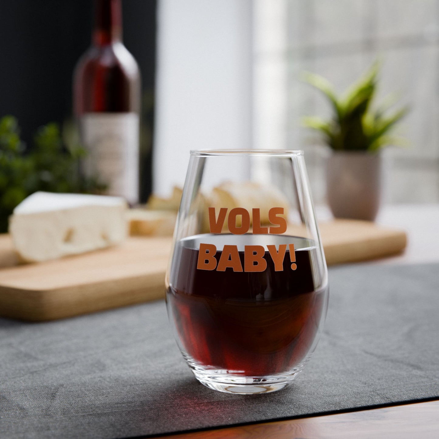 Vols Baby Stemless Wine Glass, Perfect for Game Day Celebrations, Gift for Vol Fans, Wine Lovers, College Alumni, Housewarming