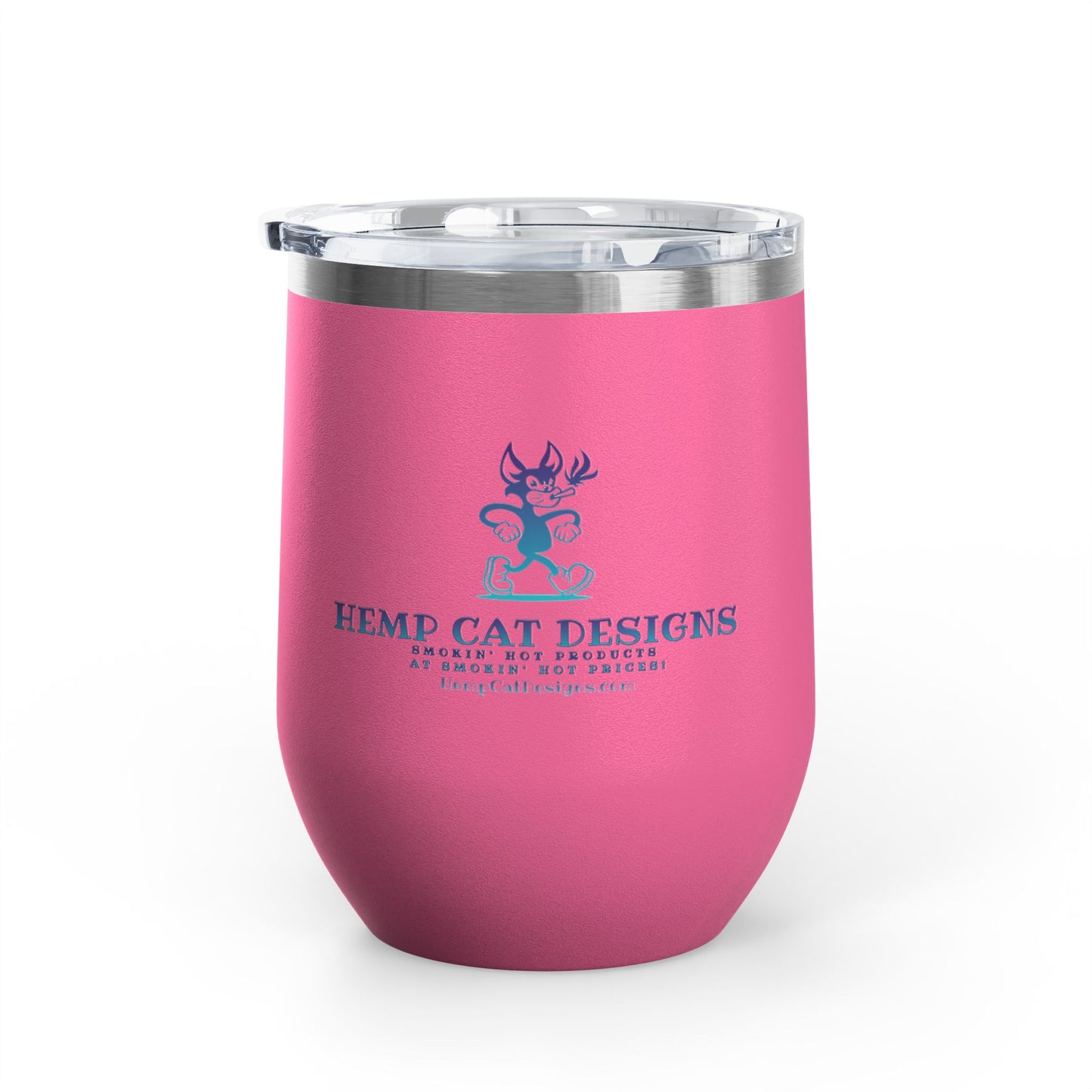 Wine Tumbler - Mr Hemp Cat Design