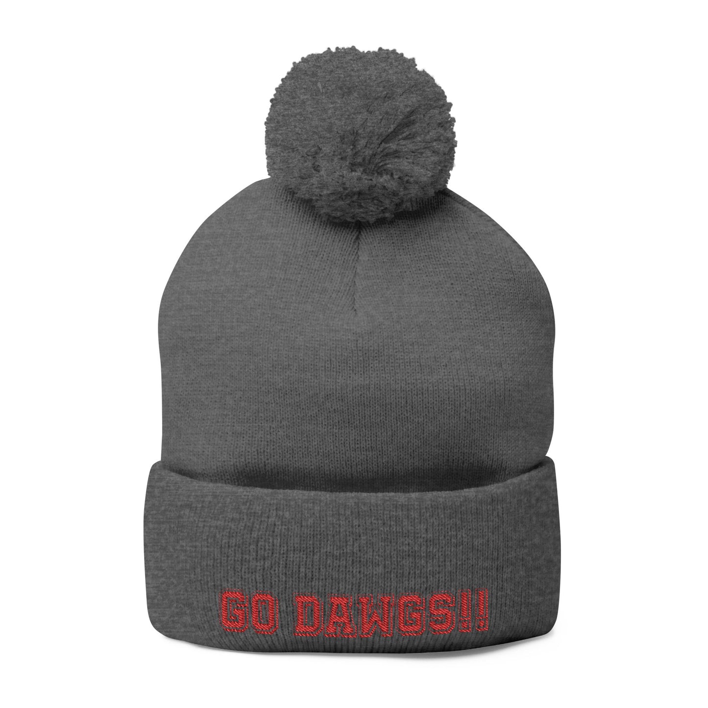 GO DAWGS!! Pom-Pom Knit Cap (Embroidery)