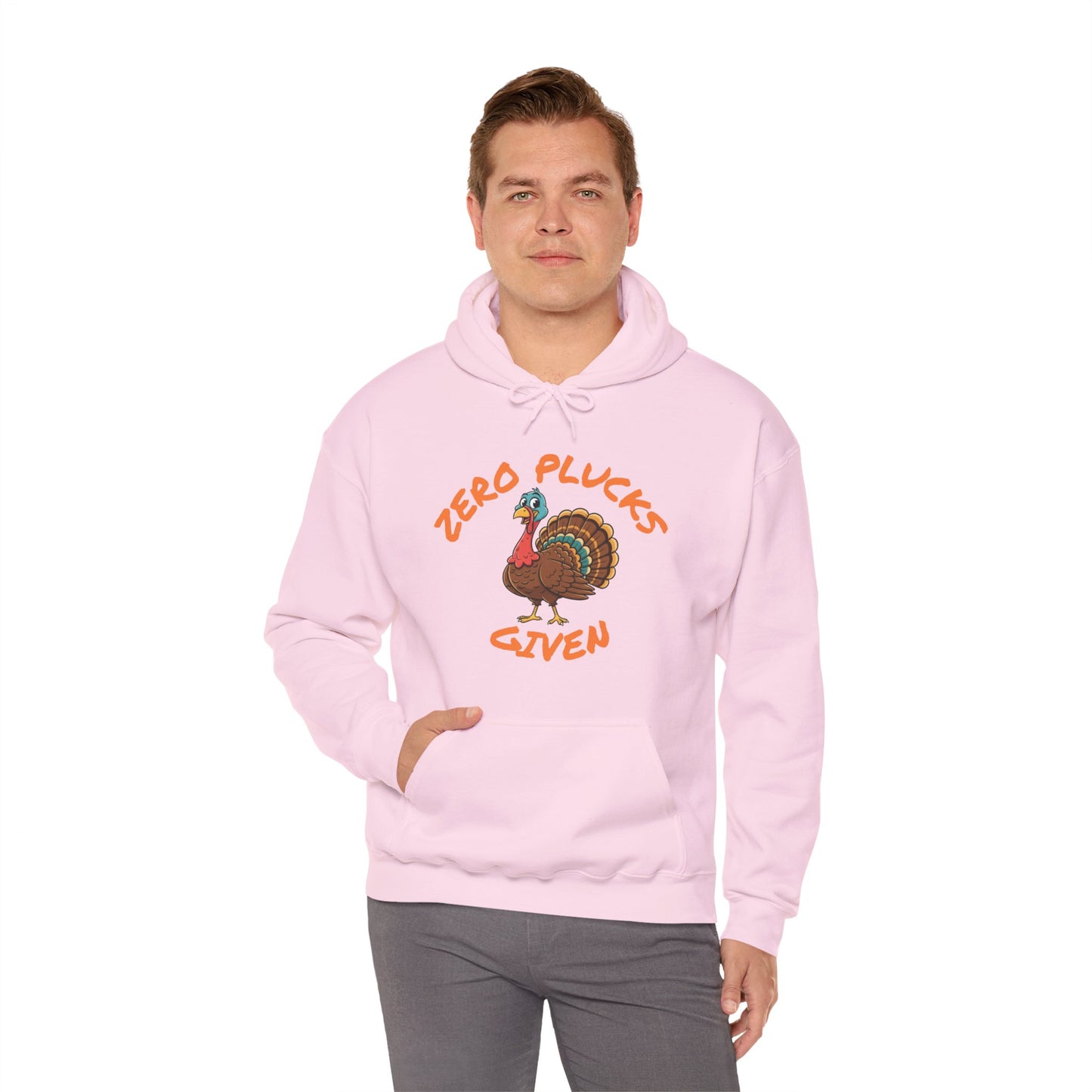 Unisex Hoodie ZERO PLUCKS GIVEN Comical Turkey Sweatshirt
