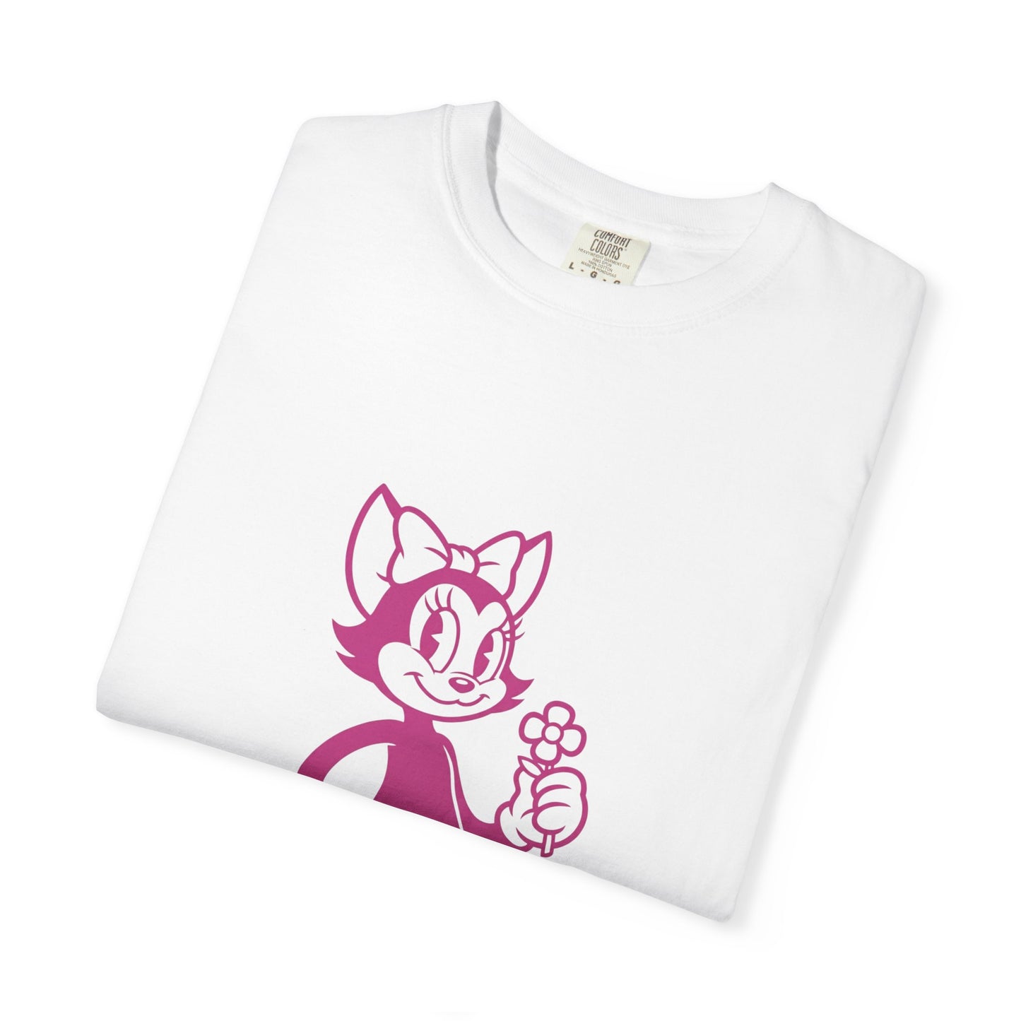 Mrs. Hemp Cat Holding A Flower Whimsical Graphic Tee for Cat Lovers, Cute Pet T-shirt, Floral Cat Art, Gift for Her, Animal Lover Shirt