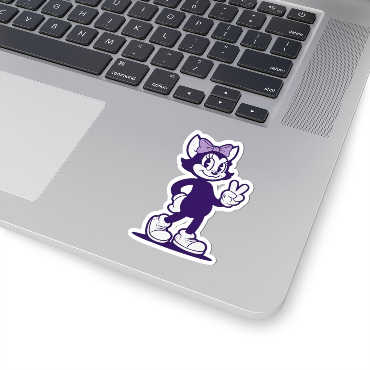 Mrs. Hemp Cat Trowin' A Peace Sign Stickers - Kiss-Cut Stickers for Laptops