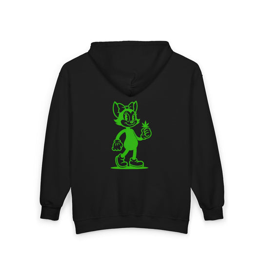 Mrs. Hemp Cat Cozy Unisex Zip Hoodie: Perfect for Fall, Gift for Cat Lovers, Great for Casual Wear, Outdoor Adventures, Everyday Comfort