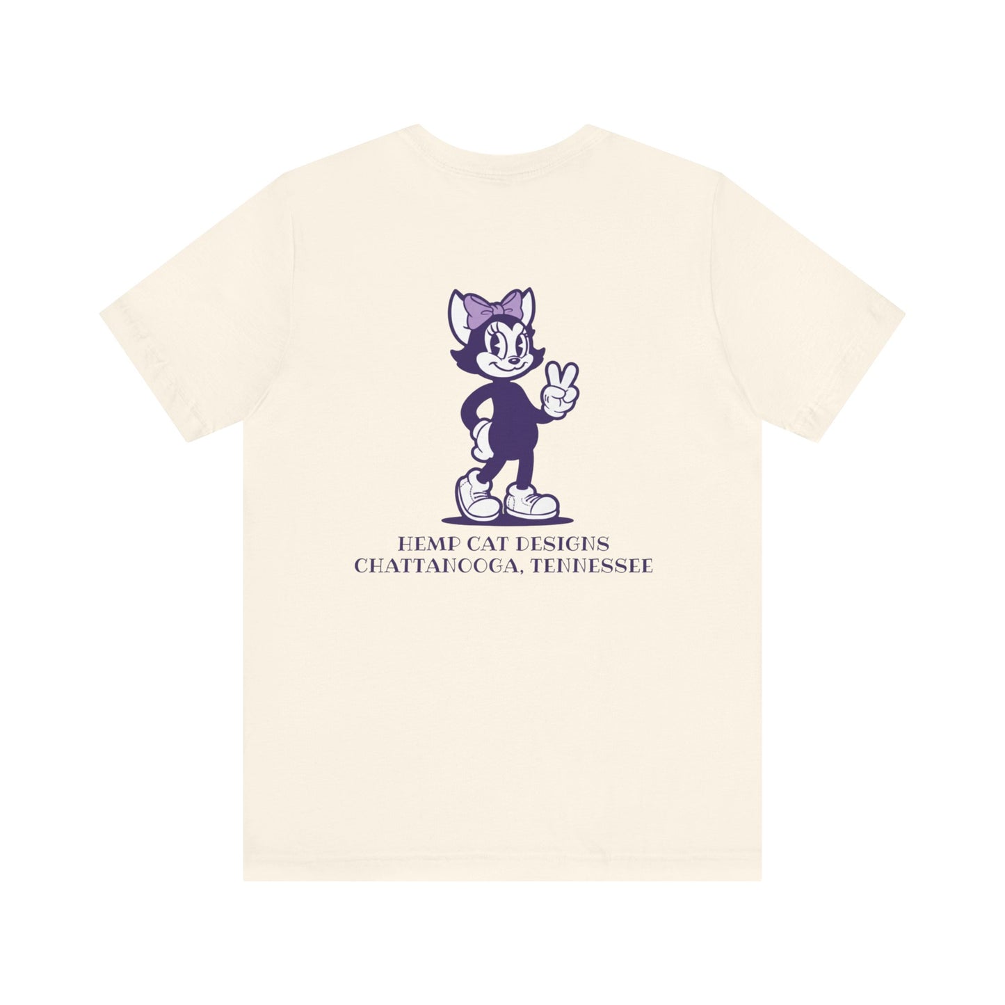 Mrs Hemp Cat Throwin A Peace Sign Tee