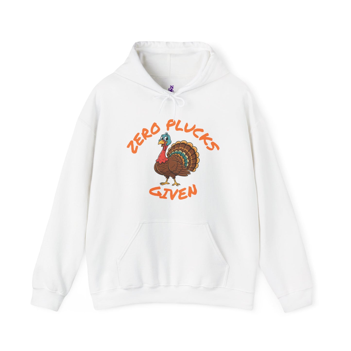 Unisex Hoodie ZERO PLUCKS GIVEN Comical Turkey Sweatshirt