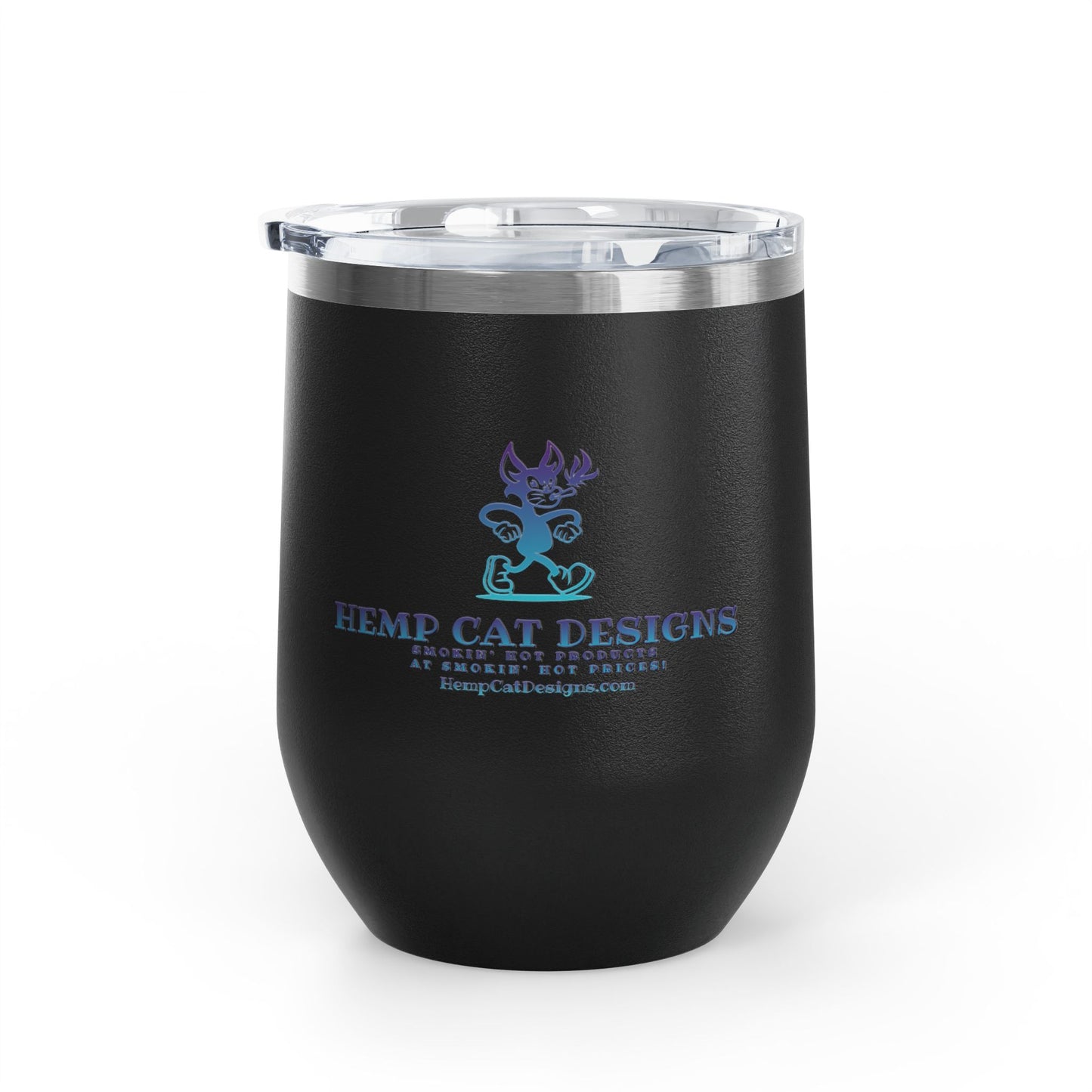 Wine Tumbler - Mr Hemp Cat Design