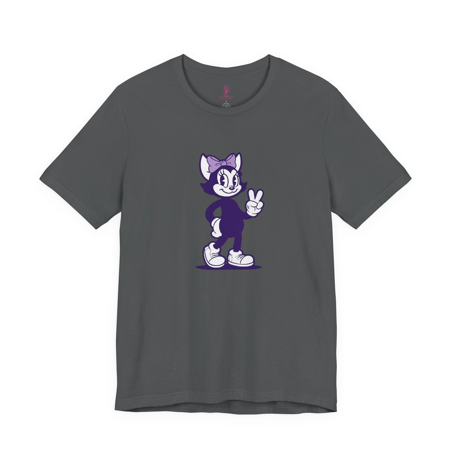 Peaceful Vibes Unisex Tee - Mrs Hemp Cat Throwin' A Peace Sign