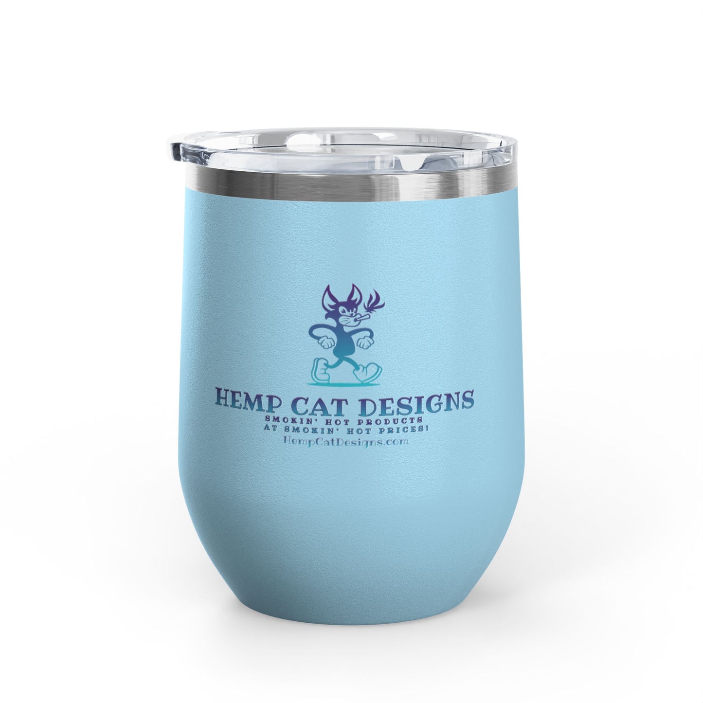 Wine Tumbler - Mr Hemp Cat Design