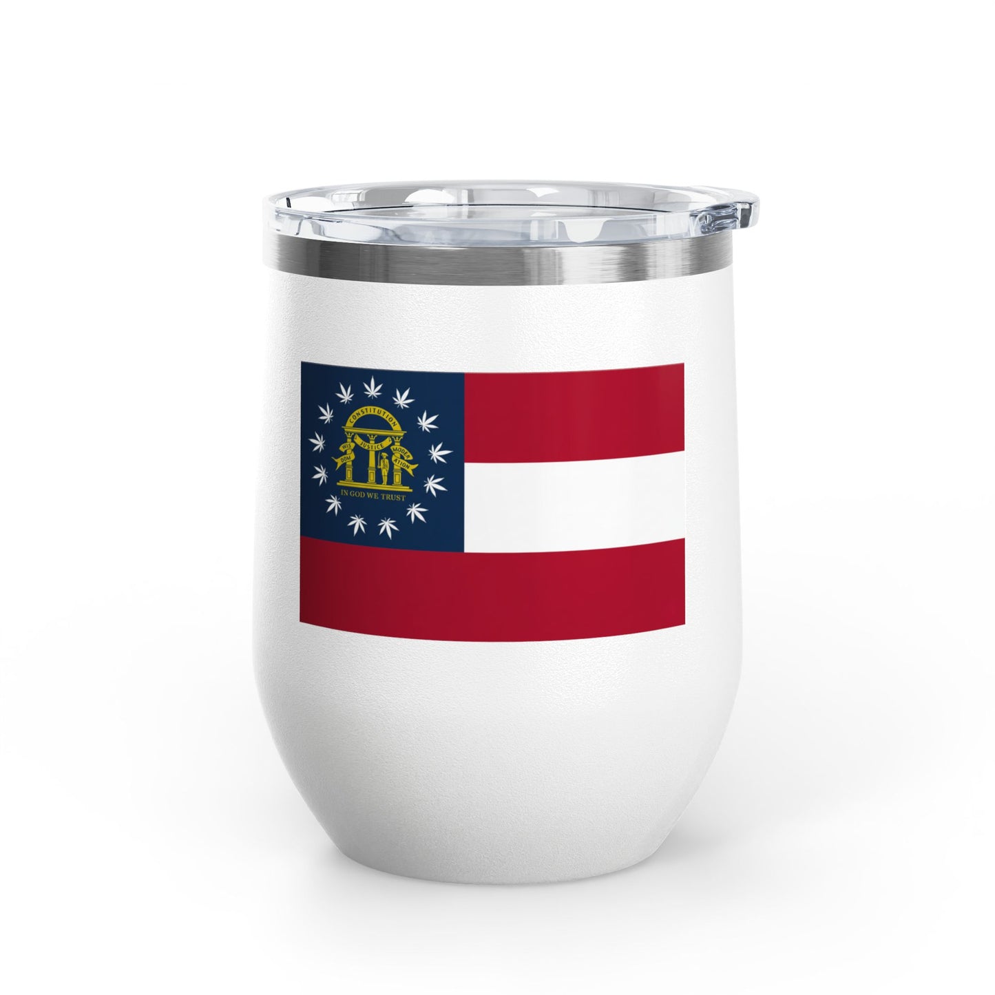 Georgia Cannabis Flag Wine Tumbler