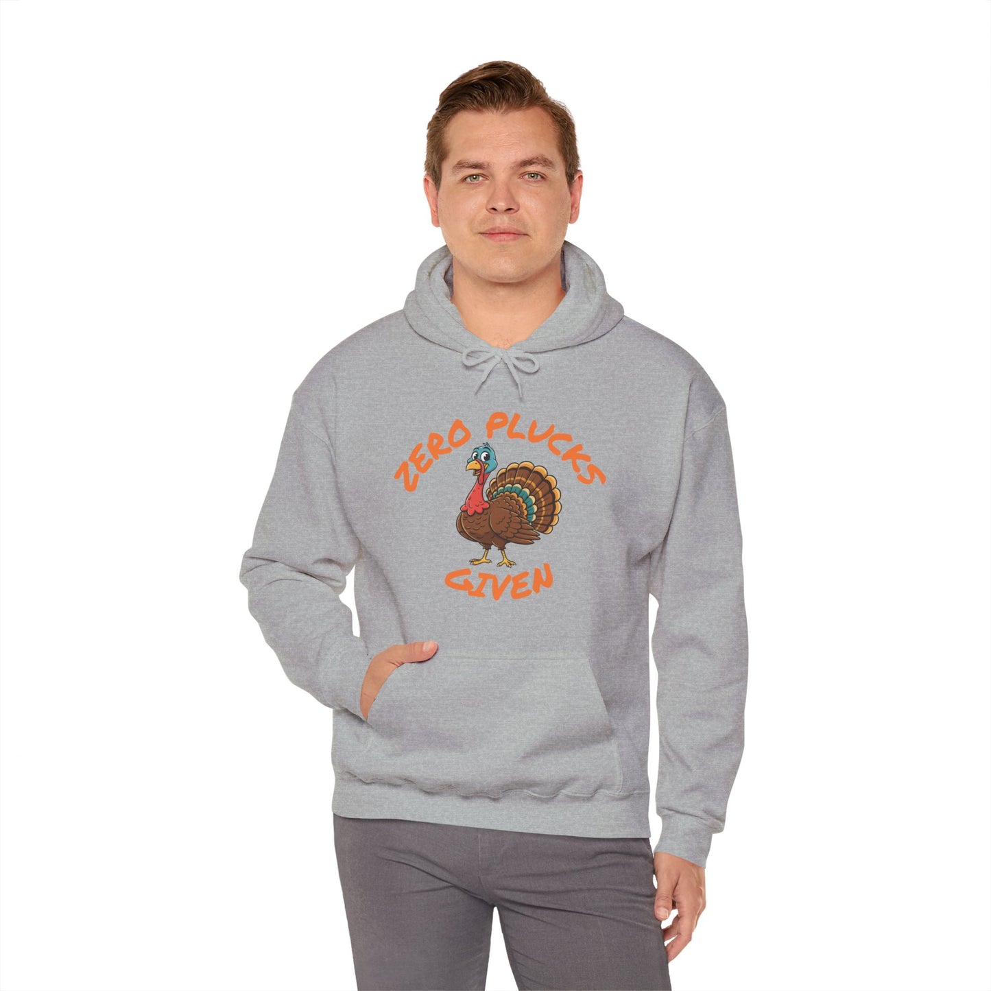 Unisex Hoodie ZERO PLUCKS GIVEN Comical Turkey Sweatshirt
