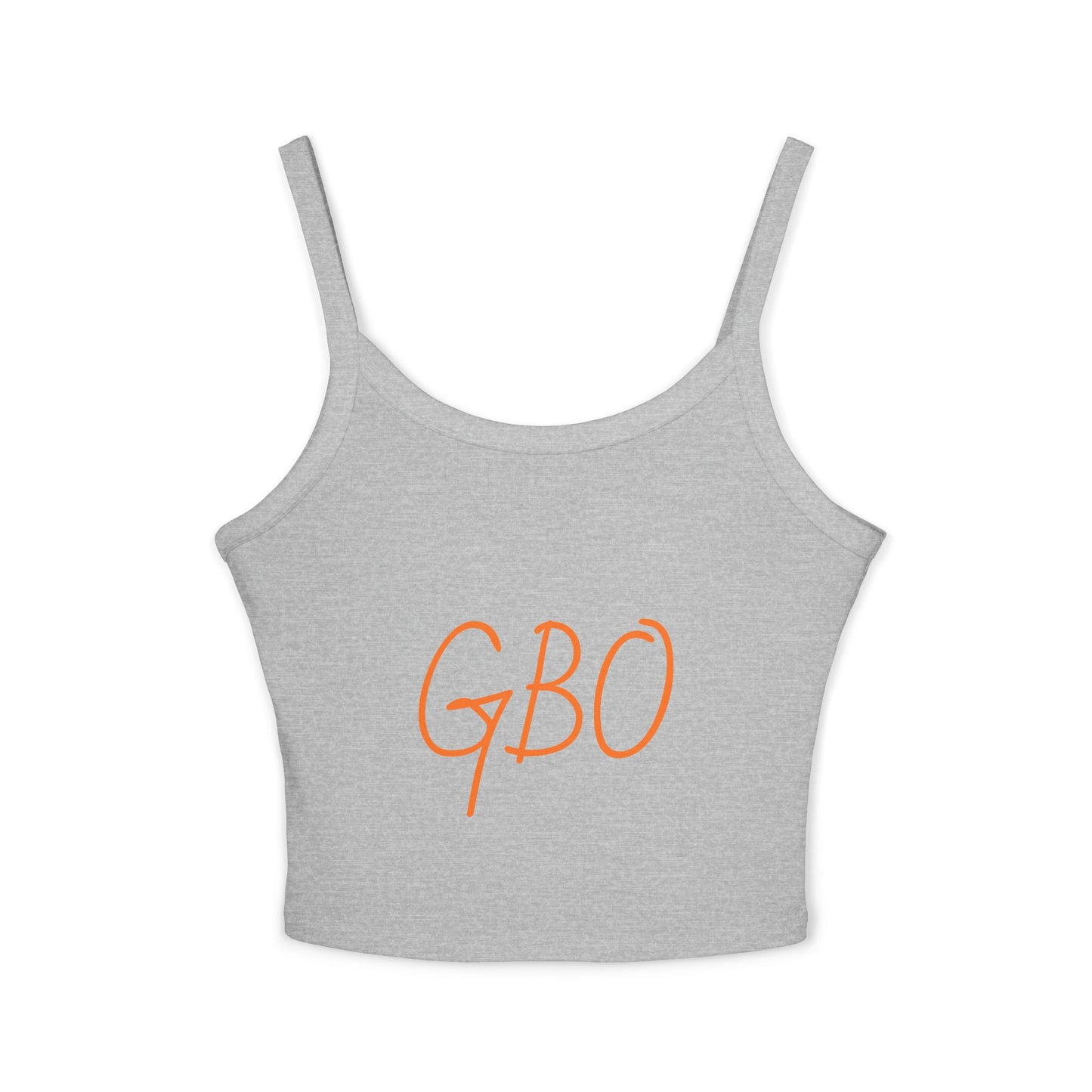 Stylish Women's Spaghetti Strap Tank Top with GBO Design, Summer Fashion, Casual Wear, Gift for Her, Beach Outfit, Yoga Top