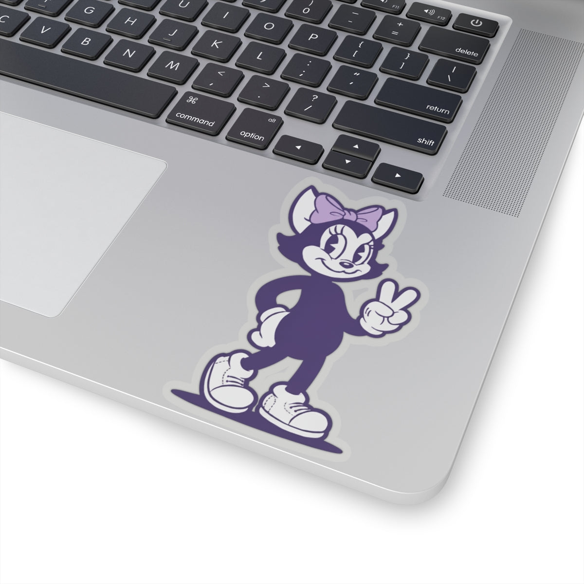 Mrs. Hemp Cat Trowin' A Peace Sign Stickers - Kiss-Cut Stickers for Laptops
