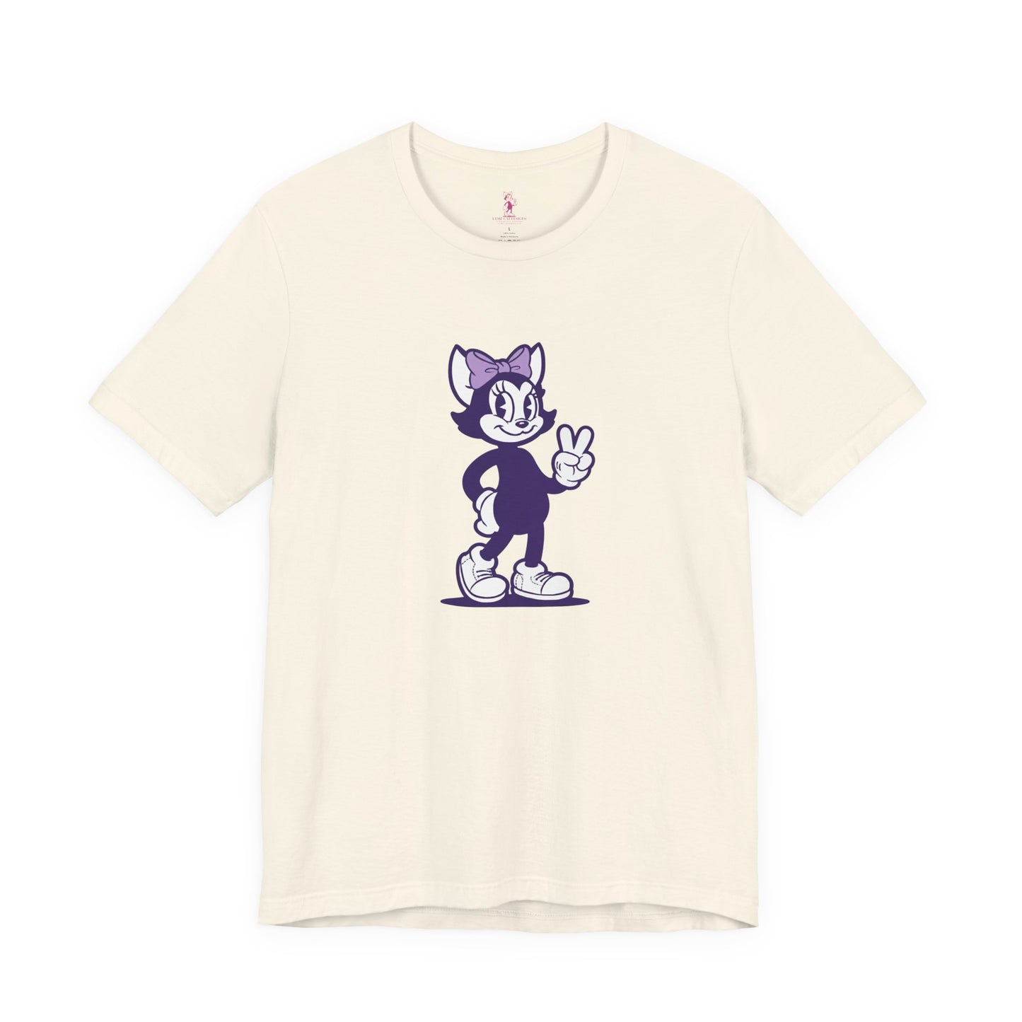 Peaceful Vibes Unisex Tee - Mrs Hemp Cat Throwin' A Peace Sign
