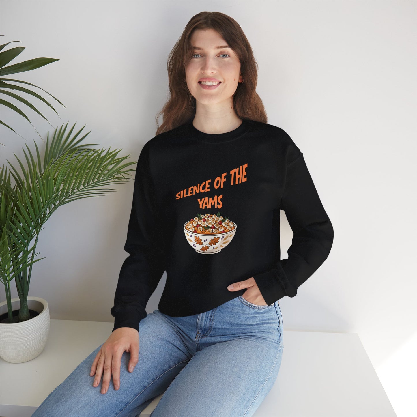 Funny Thanksgiving Crewneck Sweatshirt - Silence of the Yams