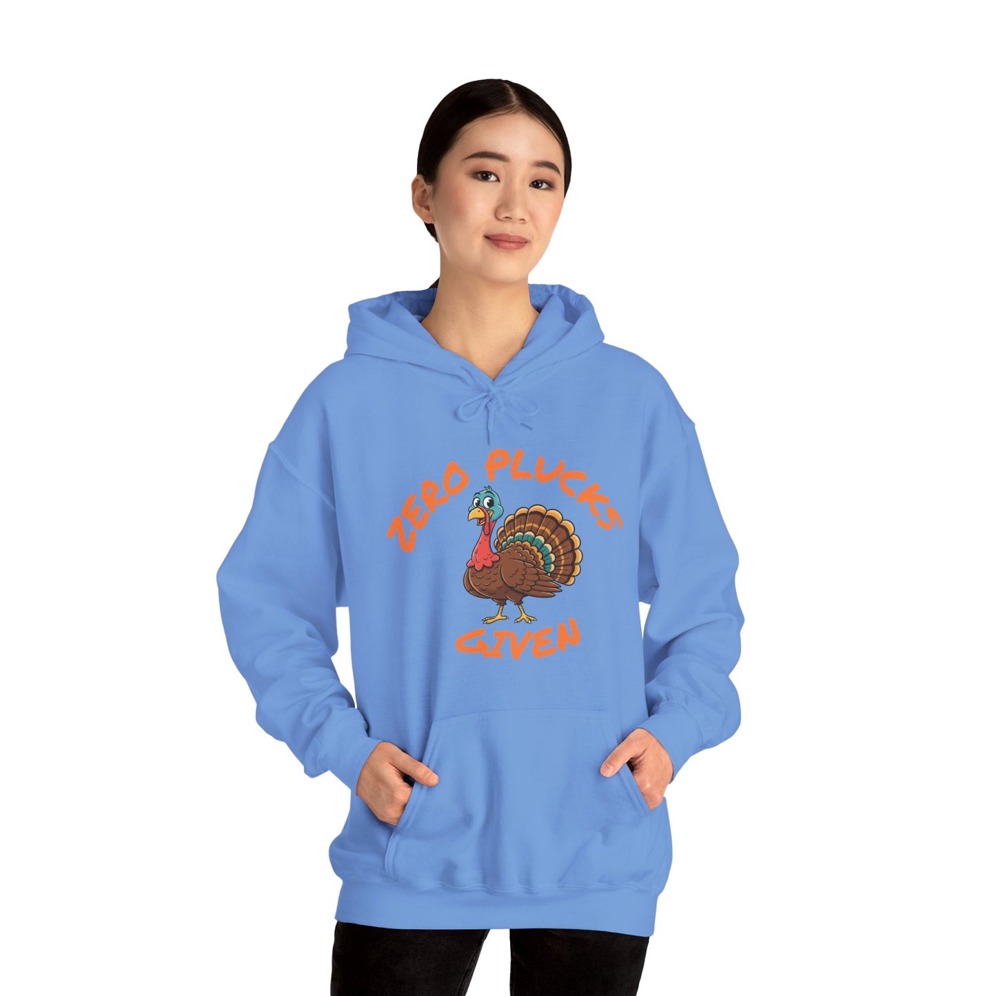 Unisex Hoodie ZERO PLUCKS GIVEN Comical Turkey Sweatshirt