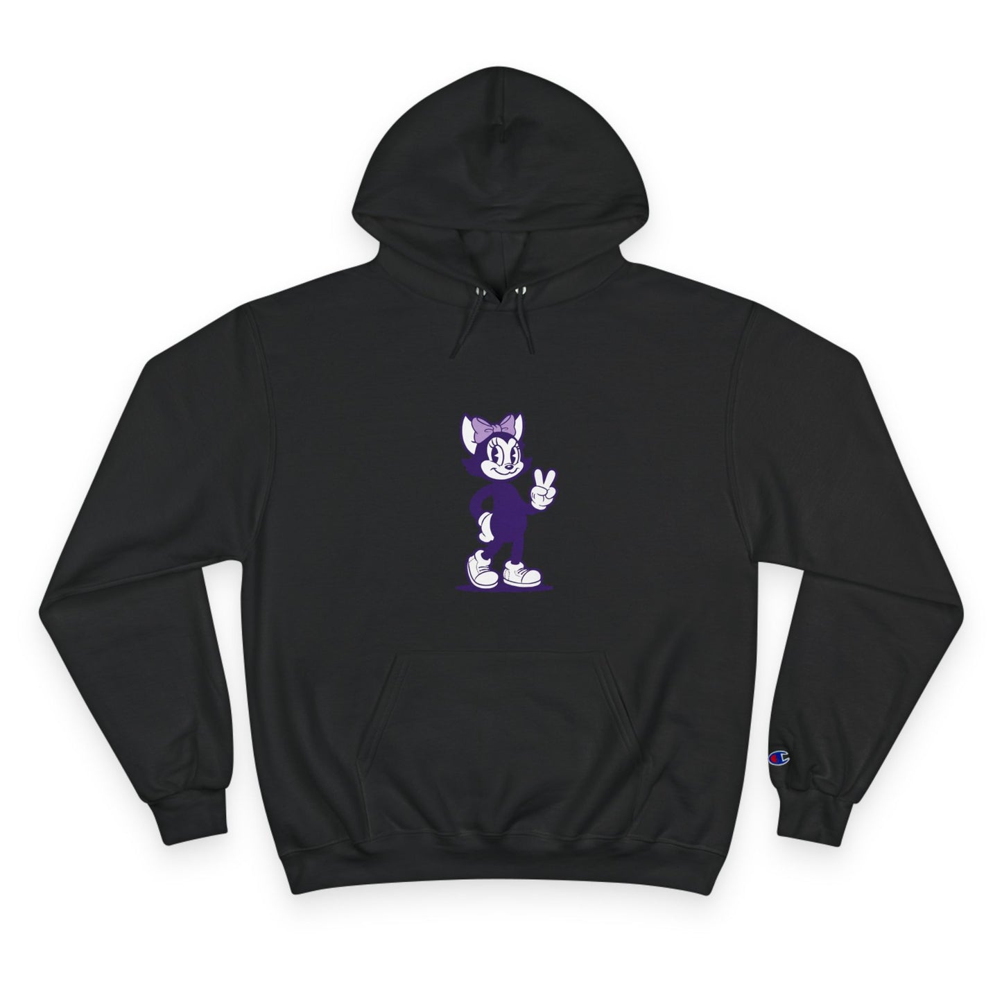 Mrs. Hemp Cat Throwin A Peace Sign Champion Hoodie