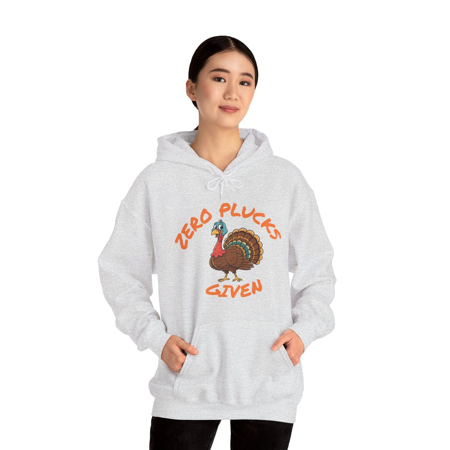 Unisex Hoodie ZERO PLUCKS GIVEN Comical Turkey Sweatshirt