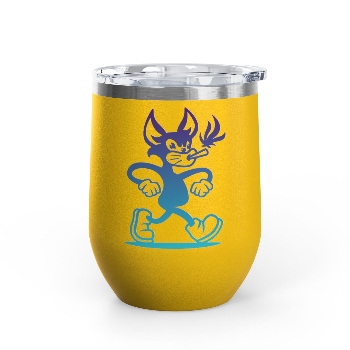 Wine Tumbler - Mr Hemp Cat Design