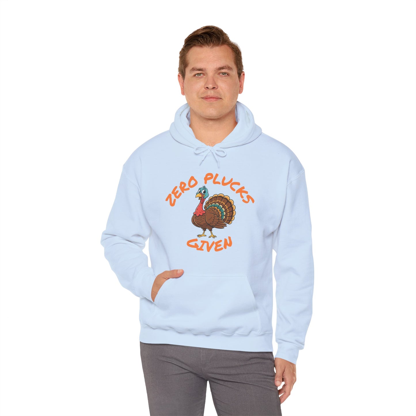 Unisex Hoodie ZERO PLUCKS GIVEN Comical Turkey Sweatshirt