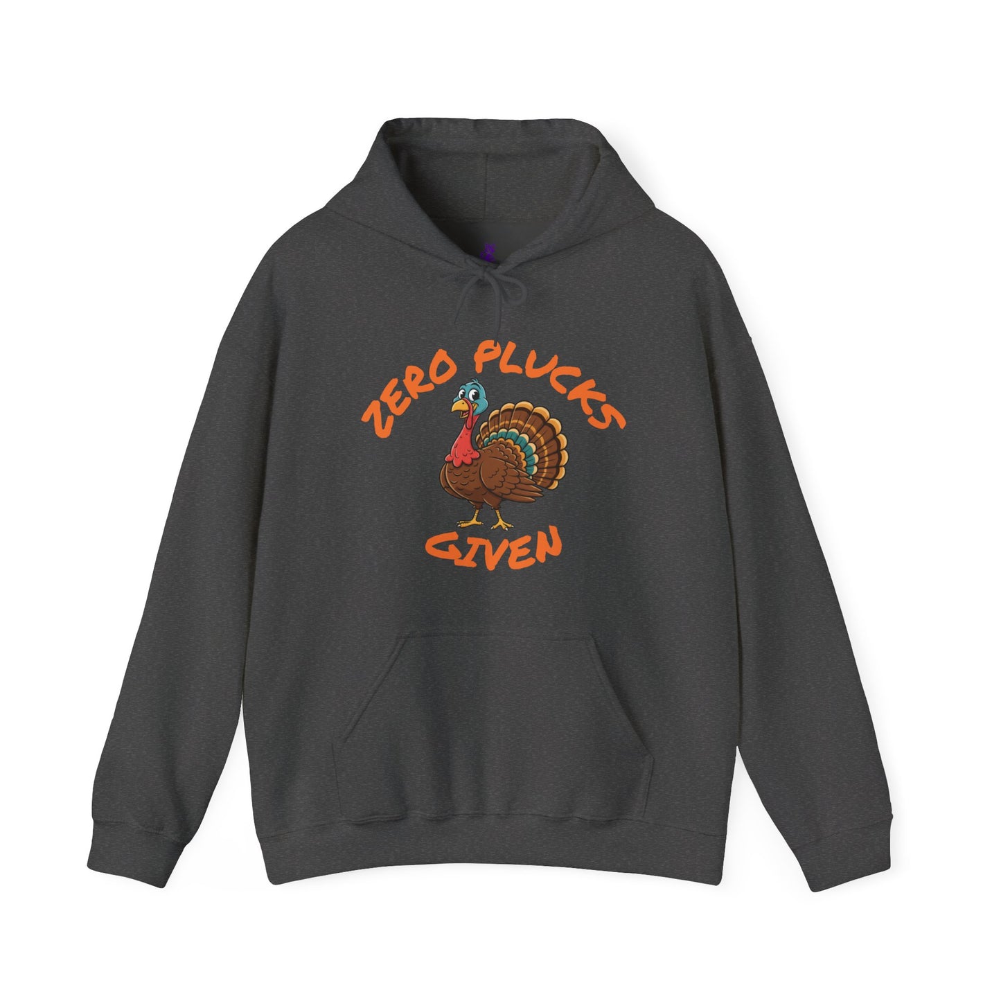 Unisex Hoodie ZERO PLUCKS GIVEN Comical Turkey Sweatshirt