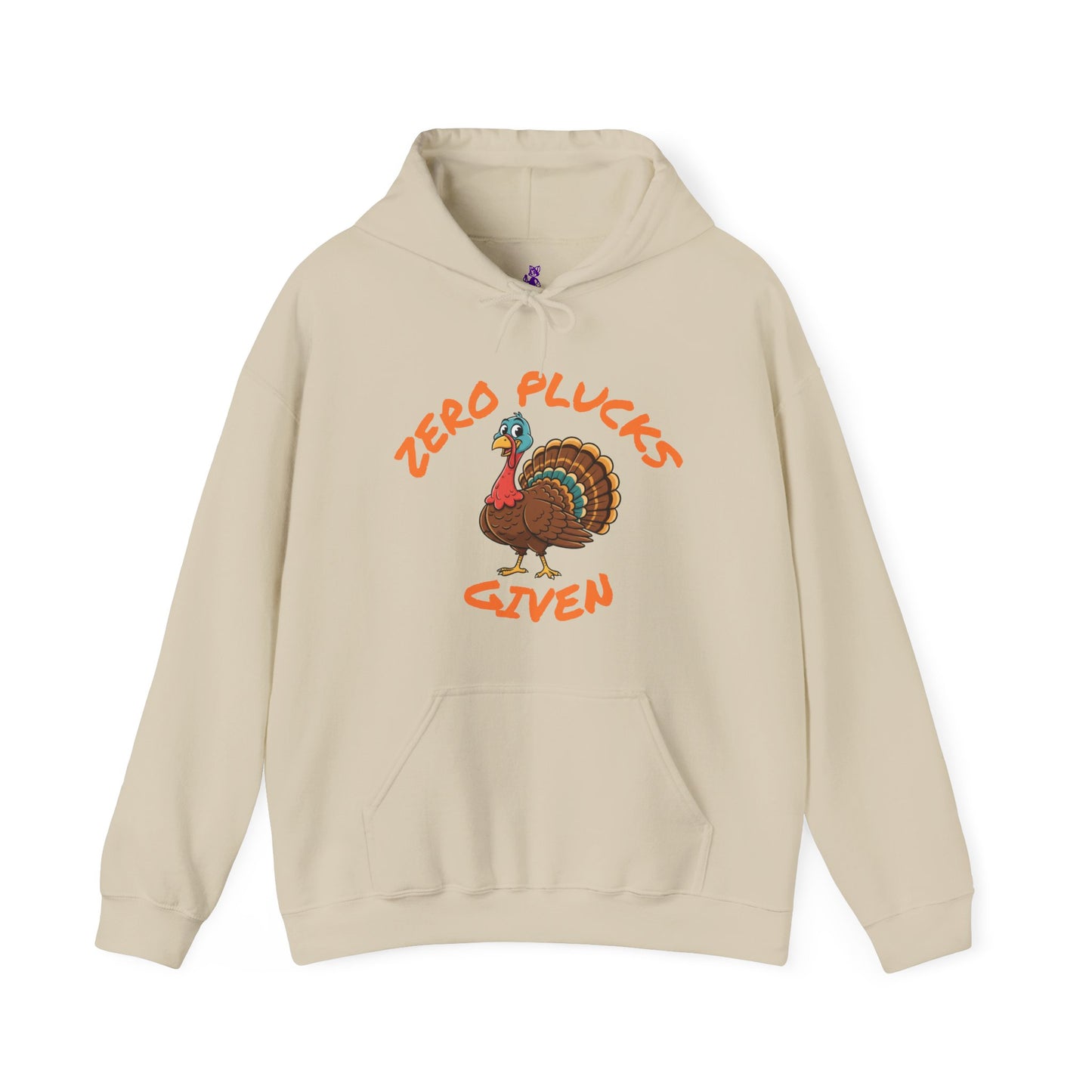Unisex Hoodie ZERO PLUCKS GIVEN Comical Turkey Sweatshirt
