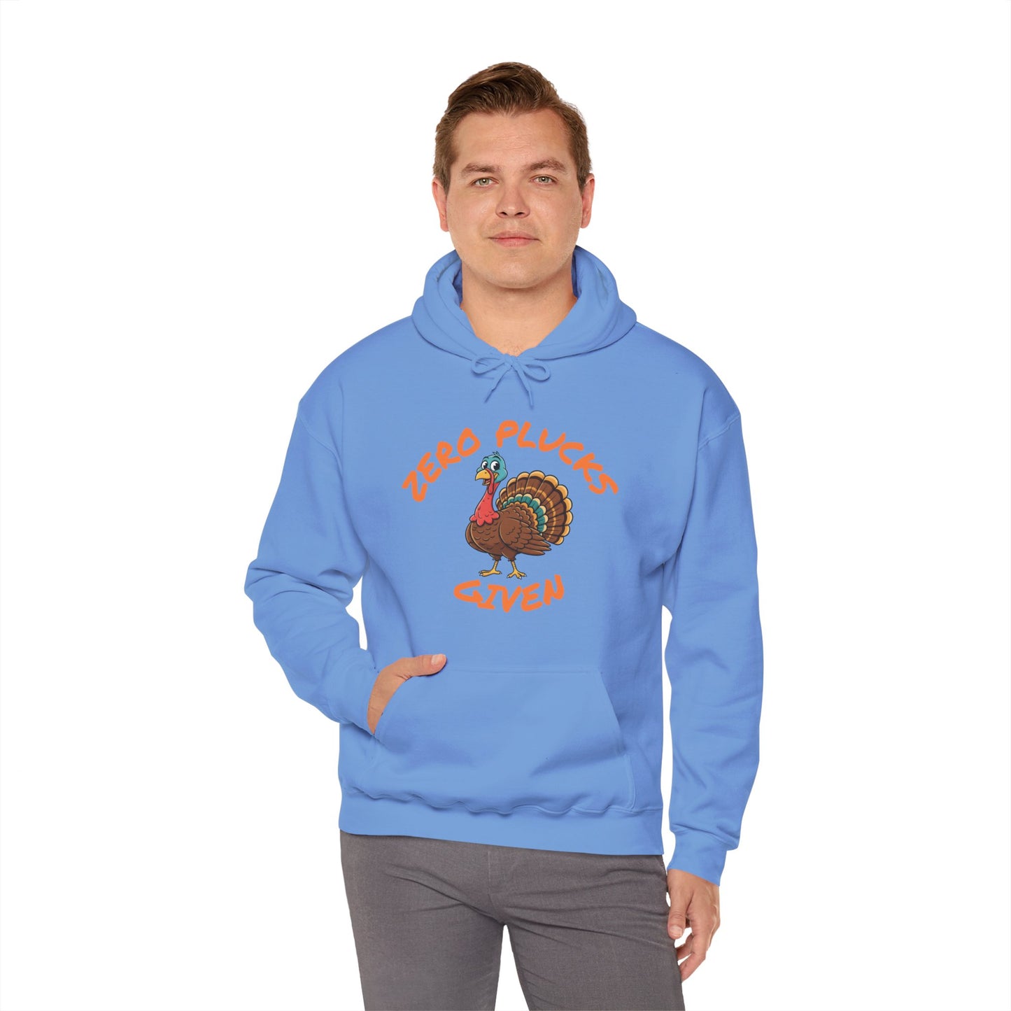 Unisex Hoodie ZERO PLUCKS GIVEN Comical Turkey Sweatshirt
