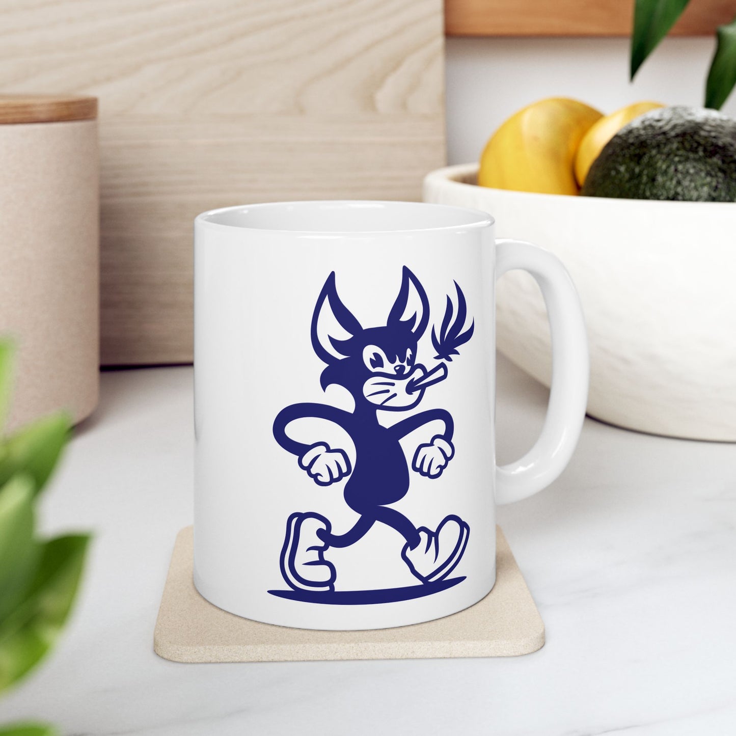 Coffee Mug, Mr Hemp Cat Whimsical Design