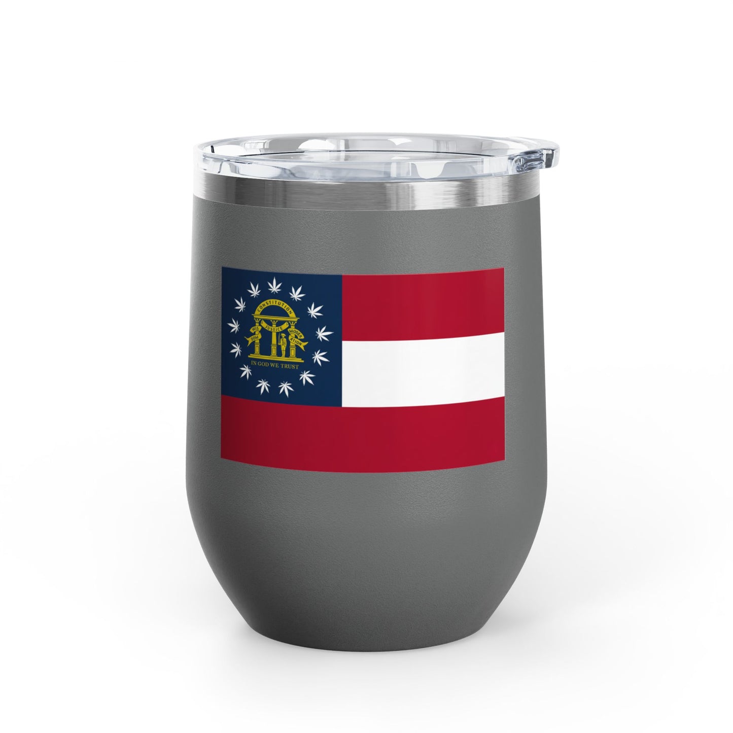 Georgia Cannabis Flag Wine Tumbler