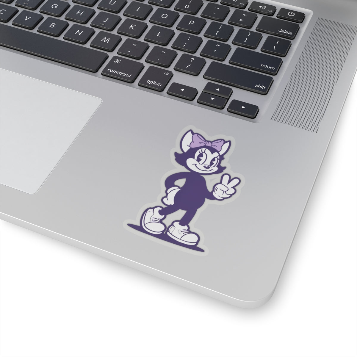 Mrs. Hemp Cat Trowin' A Peace Sign Stickers - Kiss-Cut Stickers for Laptops