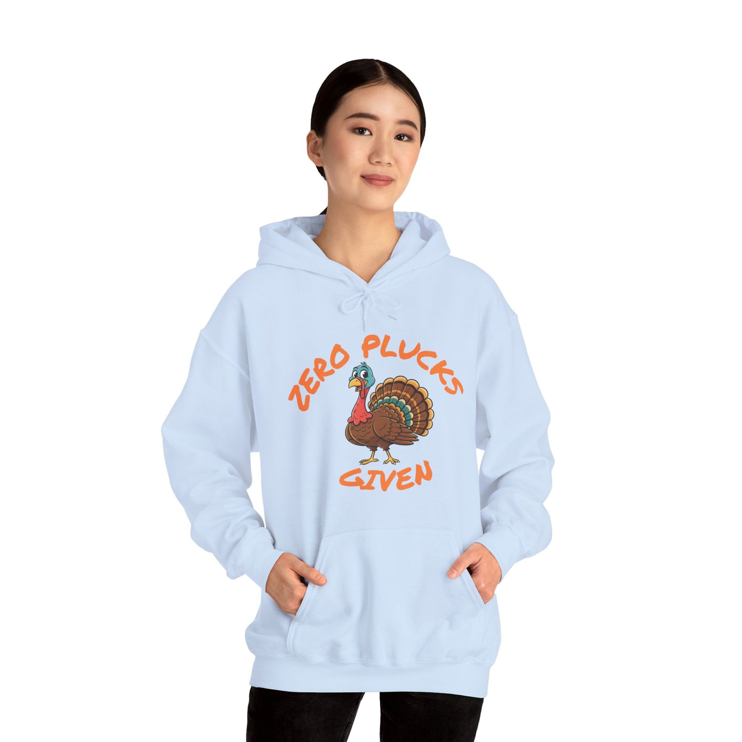 Unisex Hoodie ZERO PLUCKS GIVEN Comical Turkey Sweatshirt