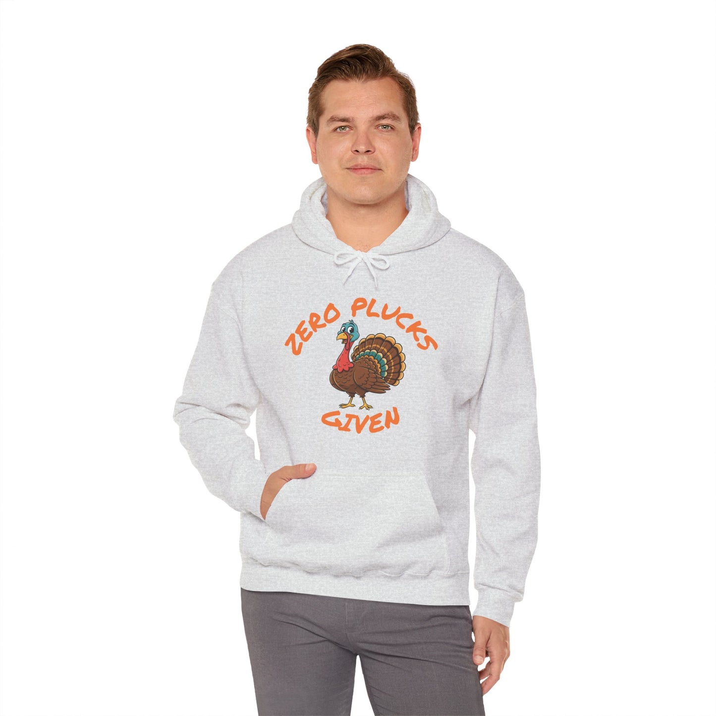 Unisex Hoodie ZERO PLUCKS GIVEN Comical Turkey Sweatshirt