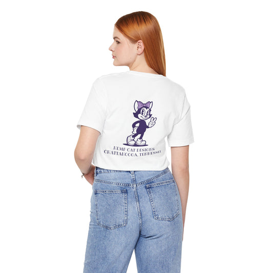 Mrs Hemp Cat Throwin A Peace Sign Tee