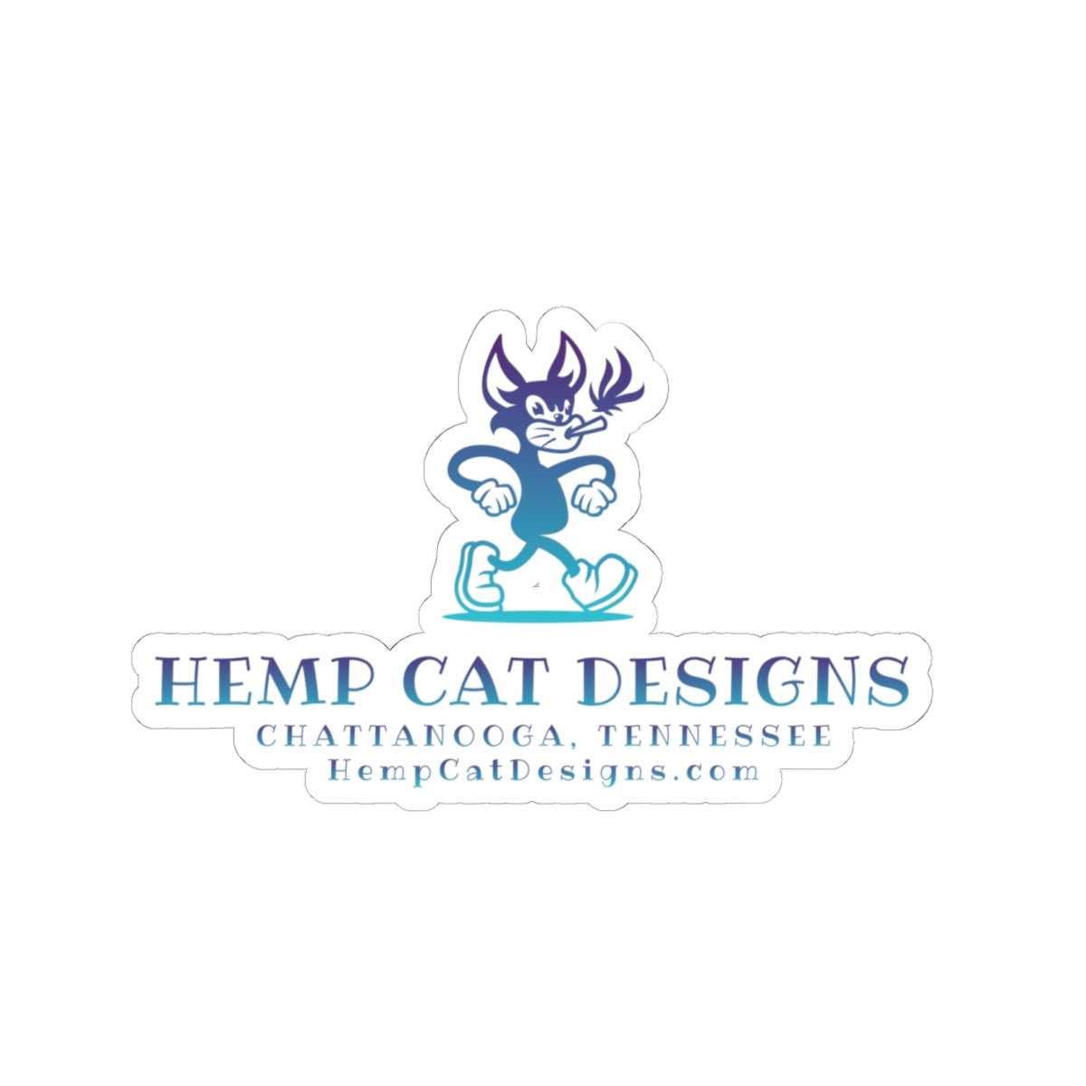 Stickers - Mr Hemp Cat Struttin' His Stuff Kiss-Cut Sticker