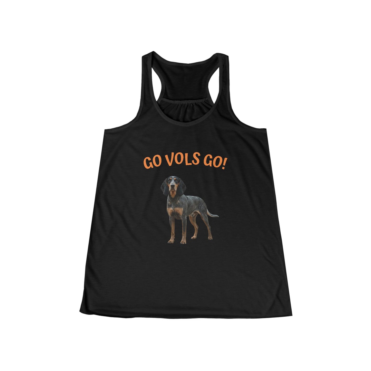 Women's Sports Fan Tank Top: "GO VOLS GO!" Cheer Tank, Game Day Apparel, Dog Lover Gift, Athletic Wear, Summer Fashion