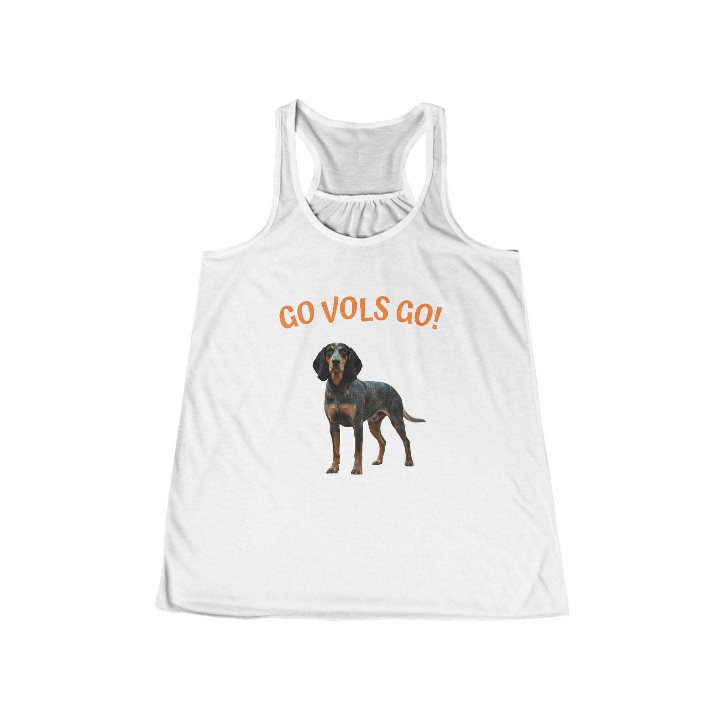 Women's Sports Fan Tank Top: "GO VOLS GO!" Cheer Tank, Game Day Apparel, Dog Lover Gift, Athletic Wear, Summer Fashion