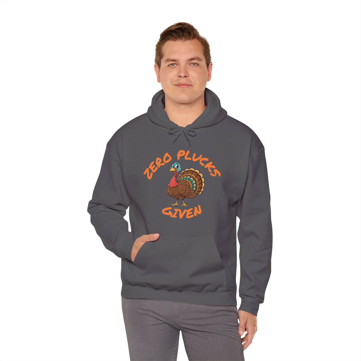 Unisex Hoodie ZERO PLUCKS GIVEN Comical Turkey Sweatshirt