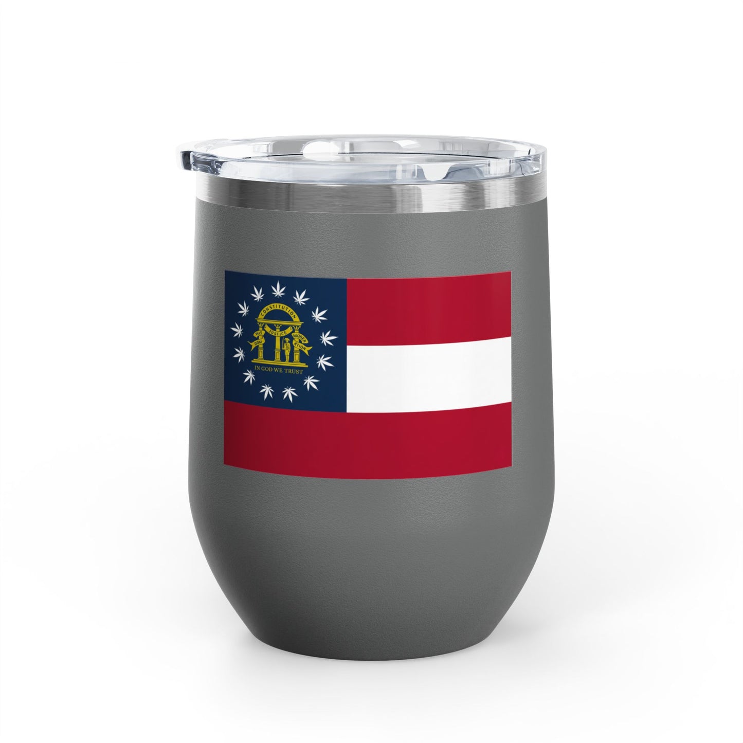 Georgia Cannabis Flag Wine Tumbler