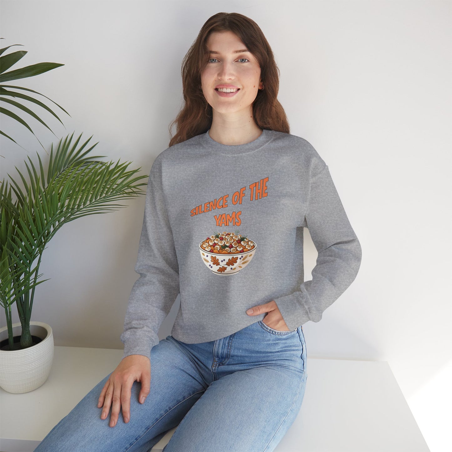 Funny Thanksgiving Crewneck Sweatshirt - Silence of the Yams