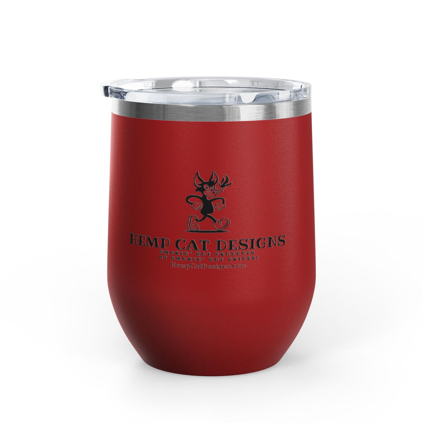 Wine Tumbler - Mr Hemp Cat Design