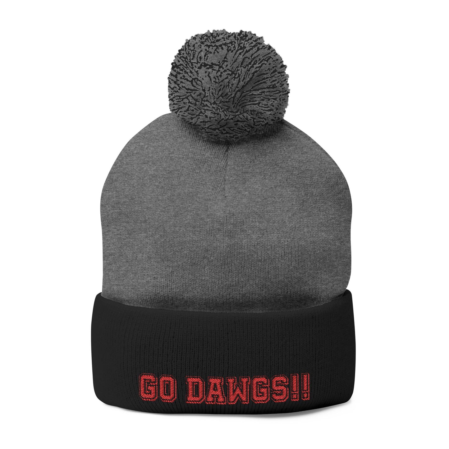 GO DAWGS!! Pom-Pom Knit Cap (Embroidery)