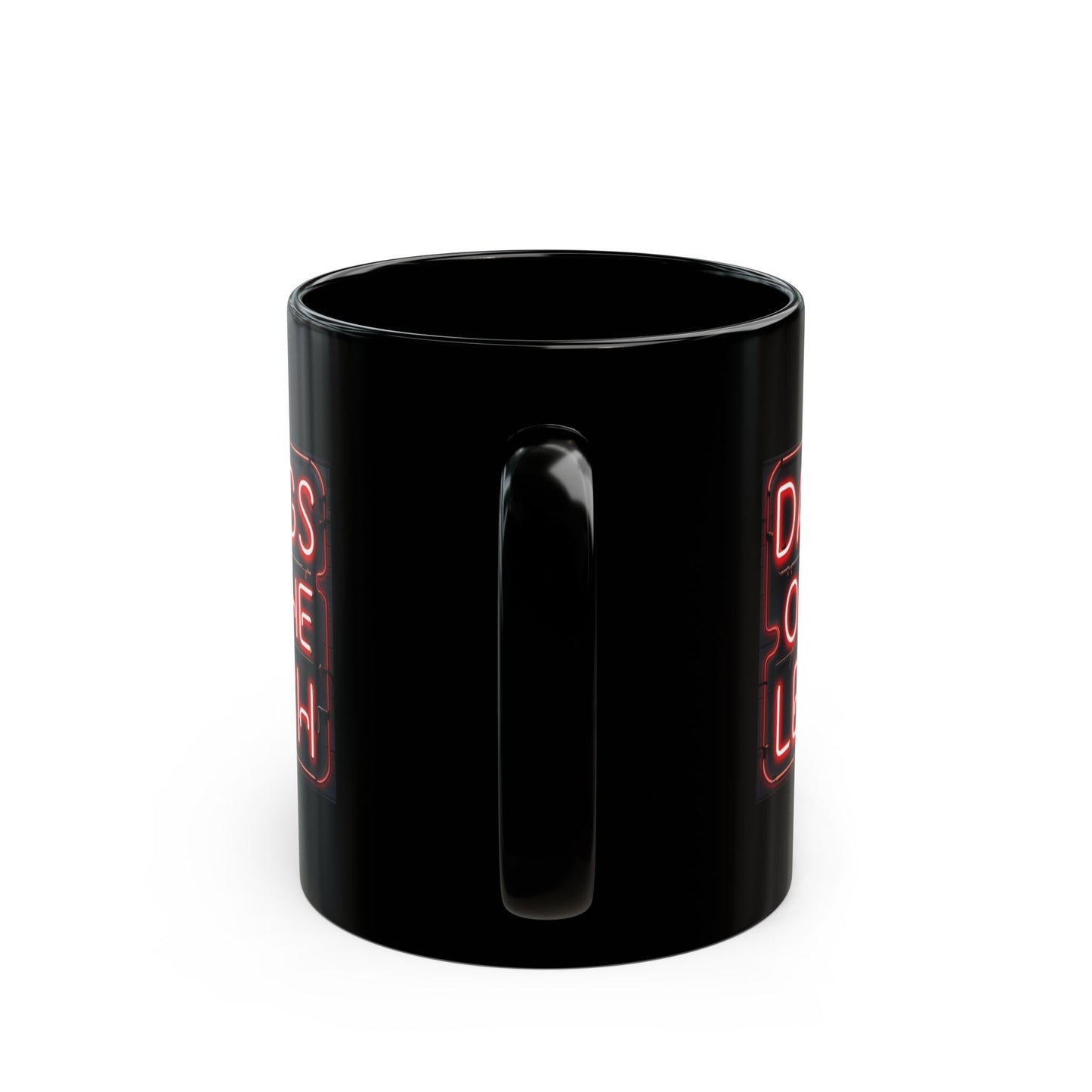 Mug: Dawgs Off The Leash Neon Black Mug — Dawg Lover Coffee Cup (11oz/15oz)
