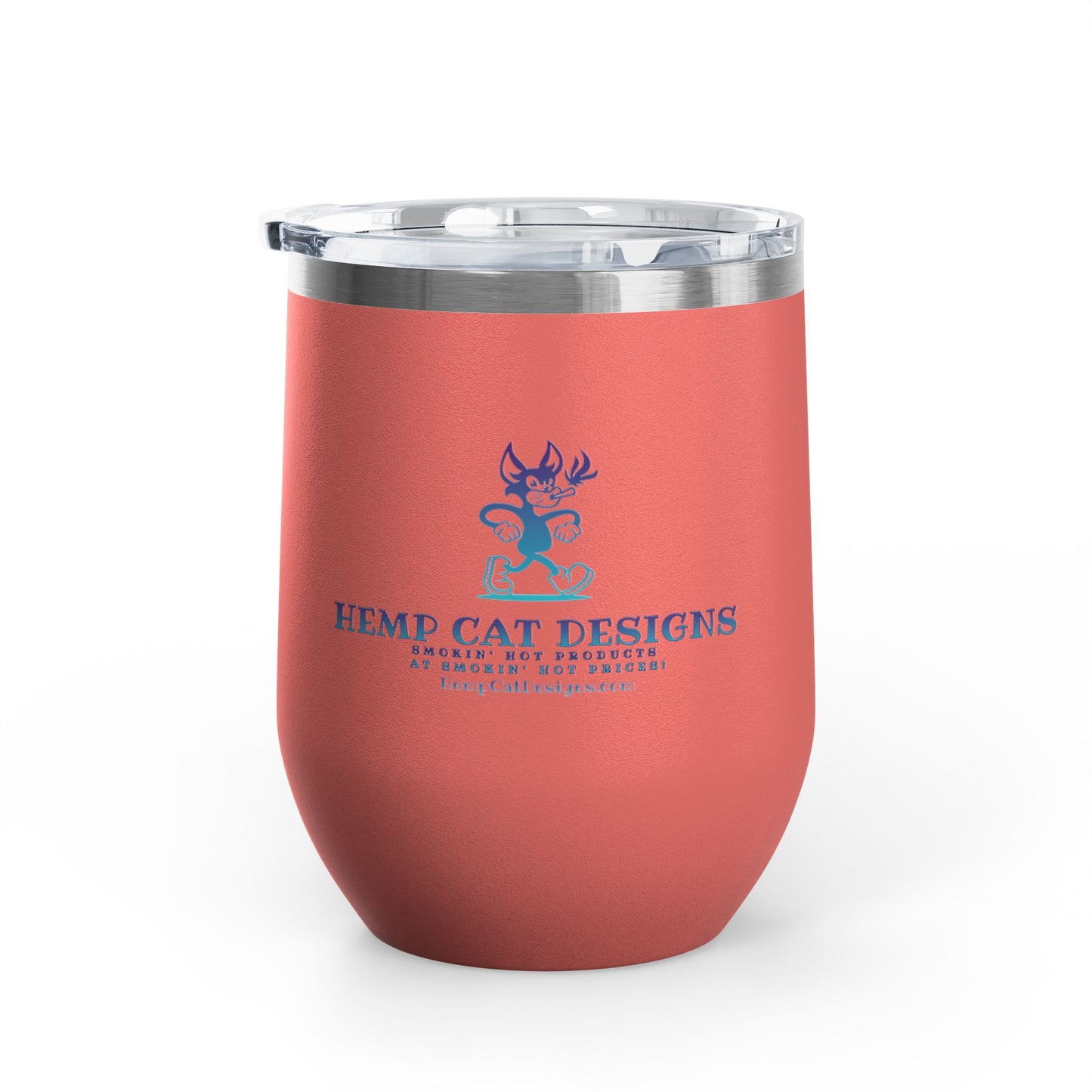 Wine Tumbler - Mr Hemp Cat Design