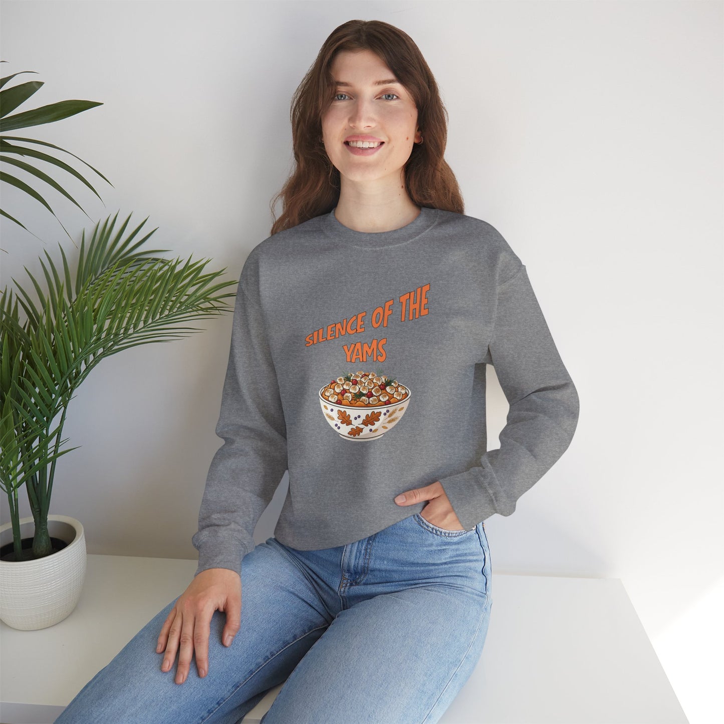 Funny Thanksgiving Crewneck Sweatshirt - Silence of the Yams