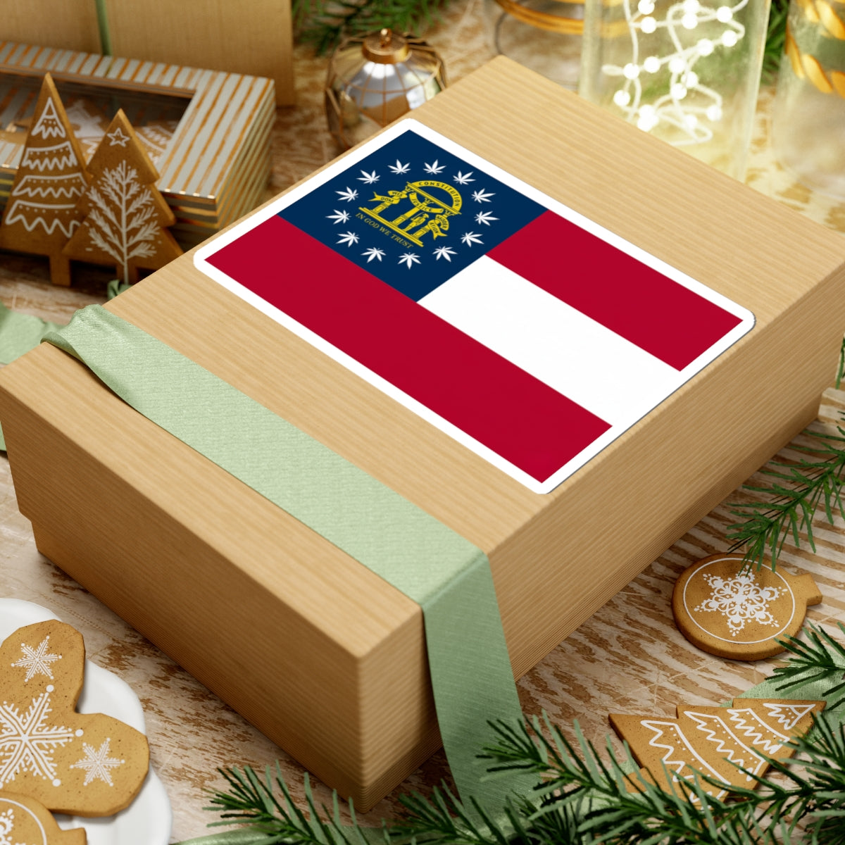 Georgia Cannabis Flag Sticker